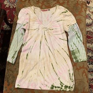 Layered tie-die top